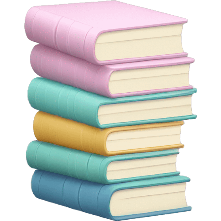 pastel color book stack emoji