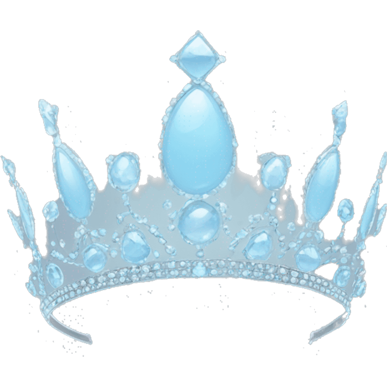 pastel blue tiara emoji