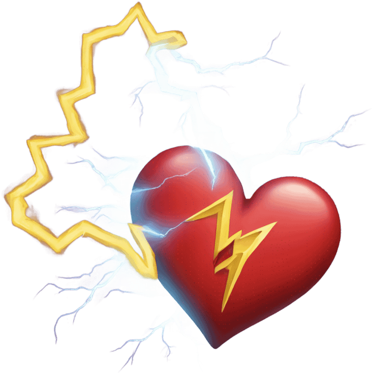 heart and lightning emoji