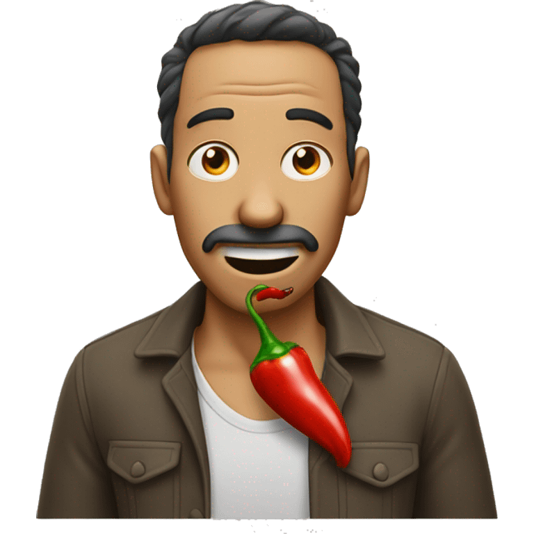 Man who ate chilli pepper  emoji