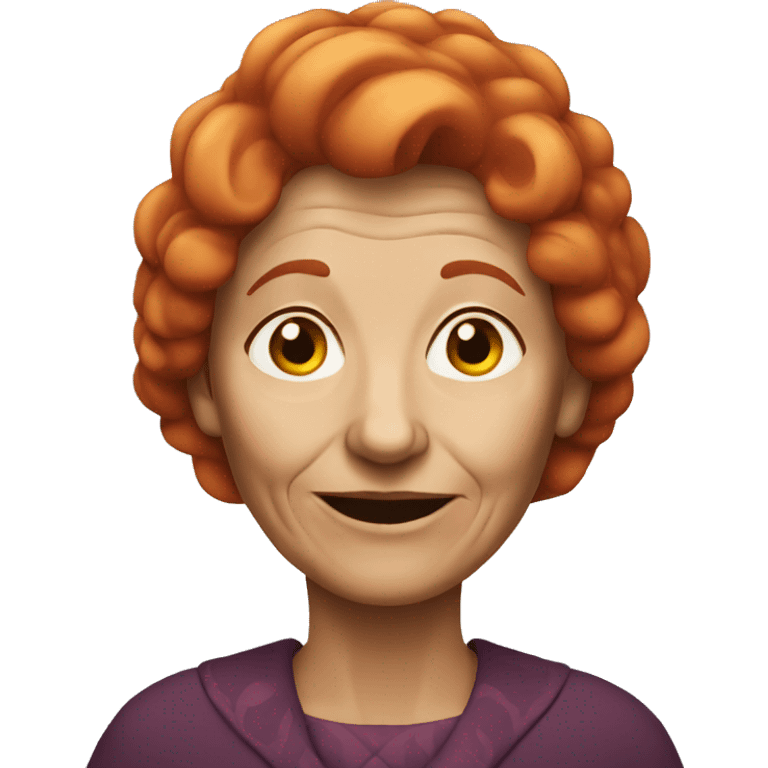 Old woman with red hair emoji