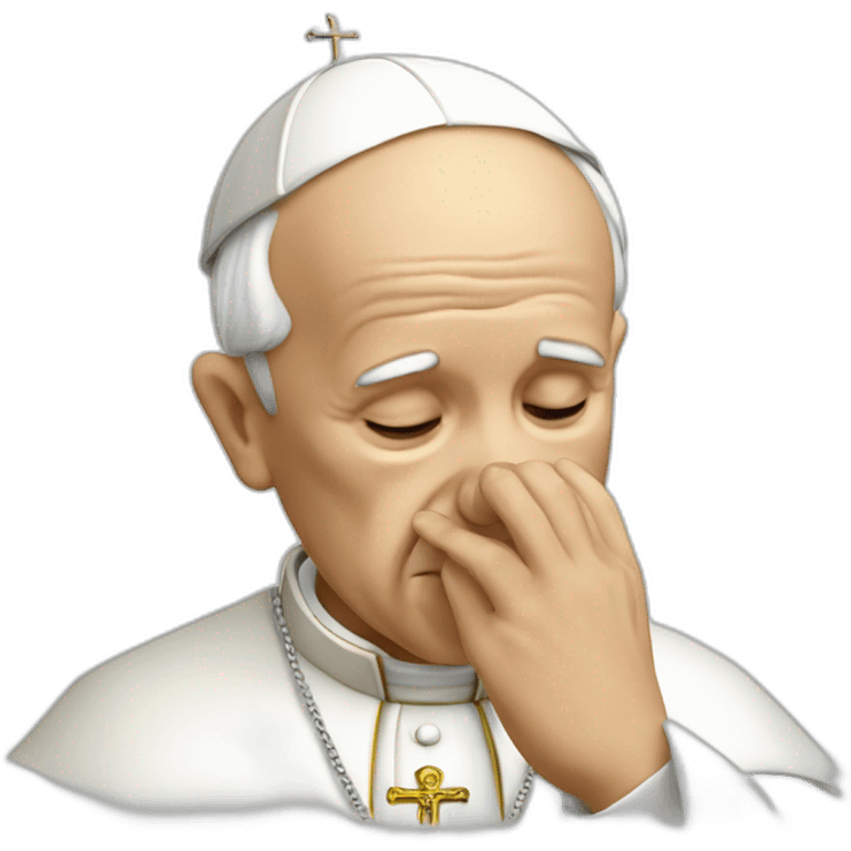 the pope innocently snorting lines emoji