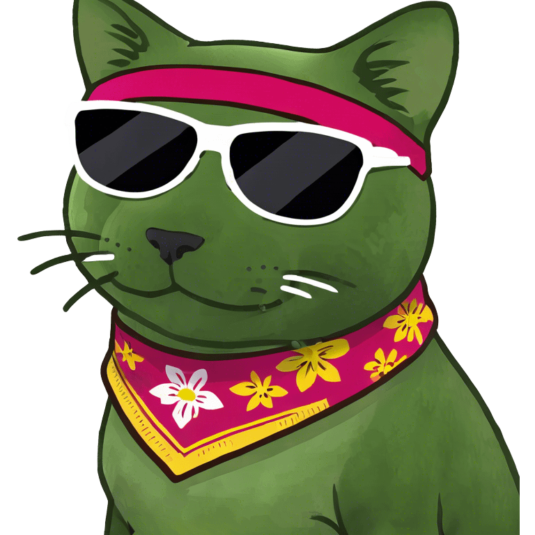 Cat with sunglasses emoji