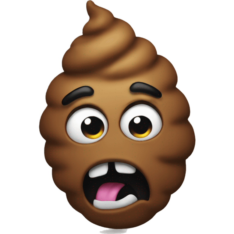 Scary poop emoji