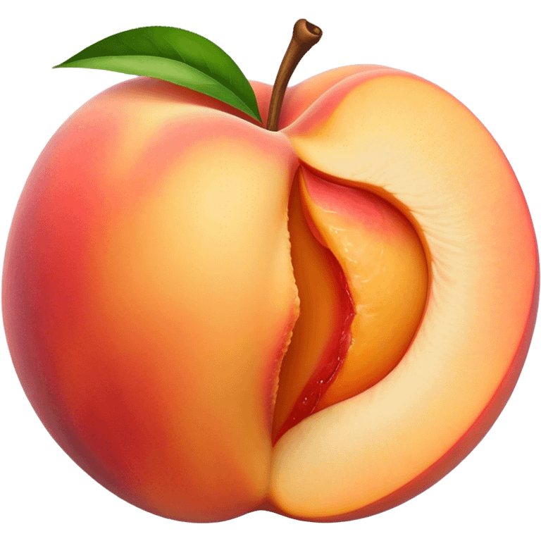 Peach with a bite on it emoji