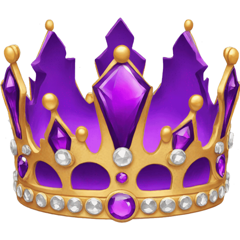 purple jeweled crown simple emoji