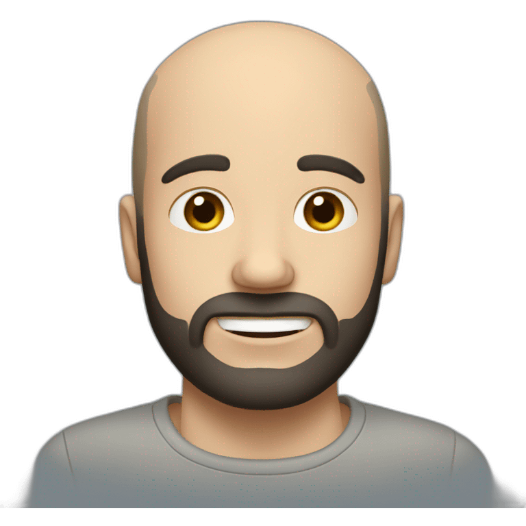 balding white guy with black hair and scruff emoji