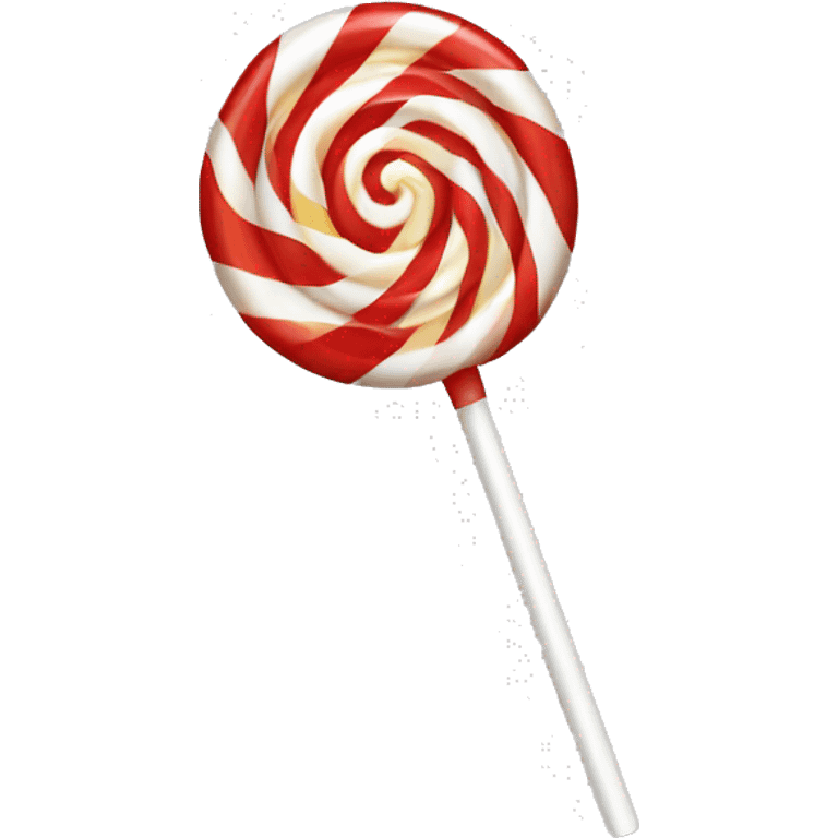 Red and white lollipop emoji