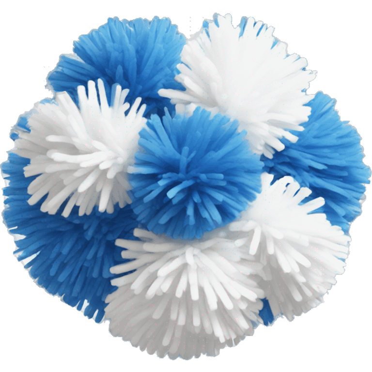 Blue and white cheer pom pom  emoji