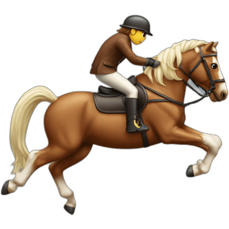 Mechanical jumping horse emoji