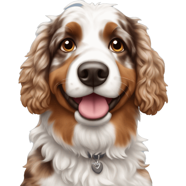 Red Merle Aussie Doodle emoji