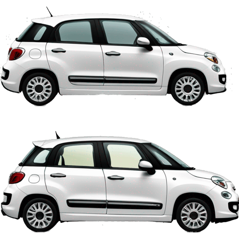 White Fiat 500L 2010 side emoji