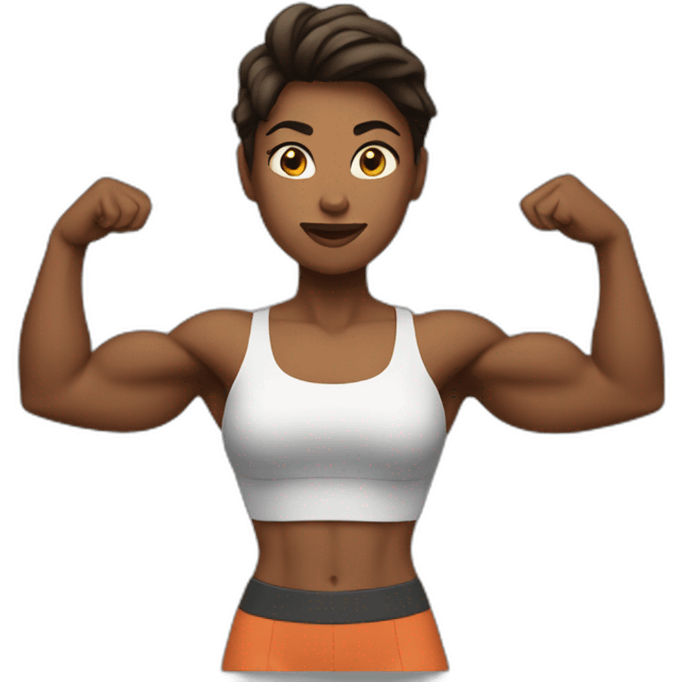 A muscular woman emoji