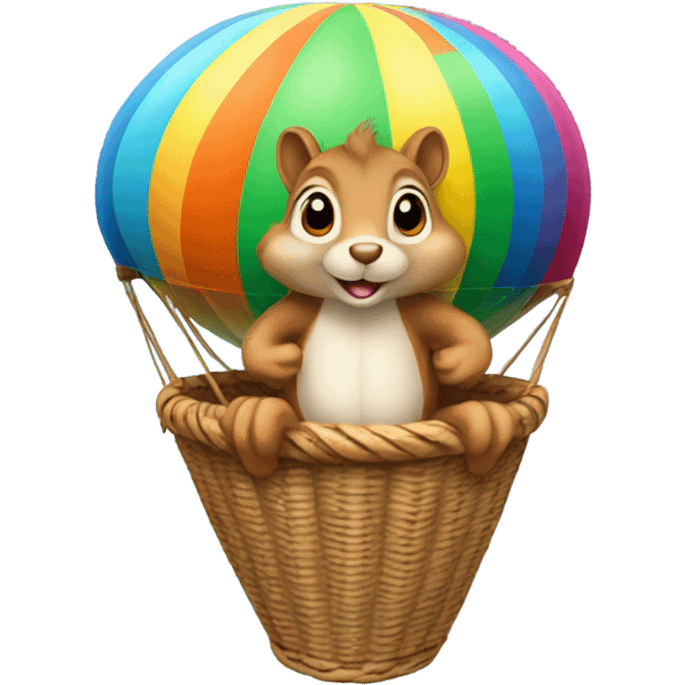 Squirrel in hot air balloon  emoji