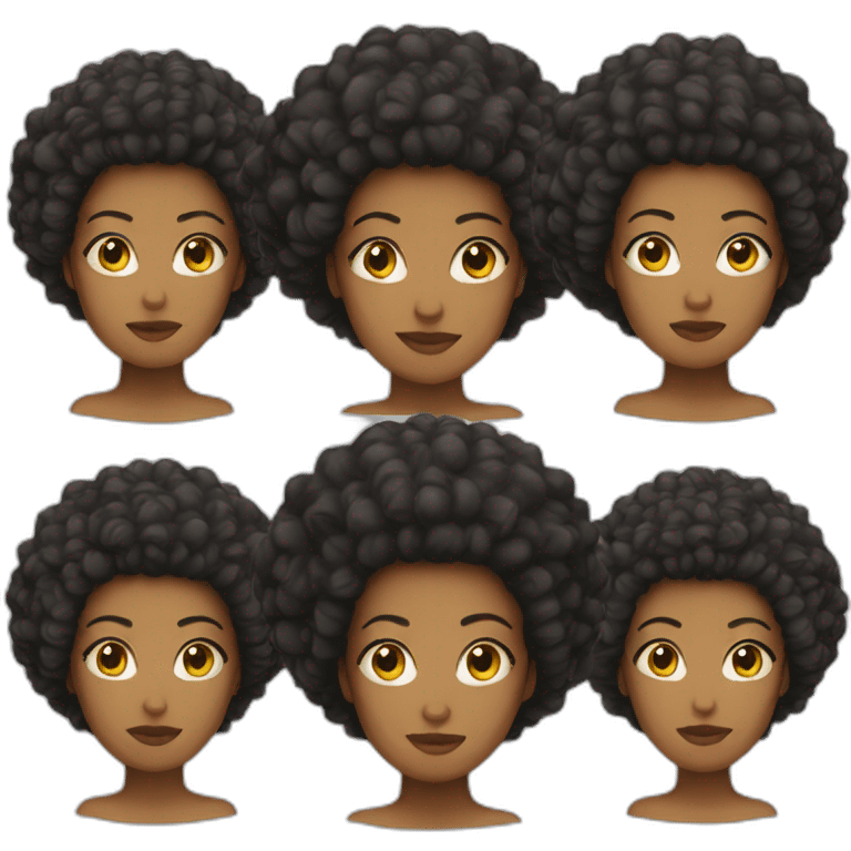 Woman with afro emoji