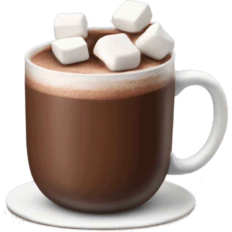 Hot chocolate with manchmallows emoji