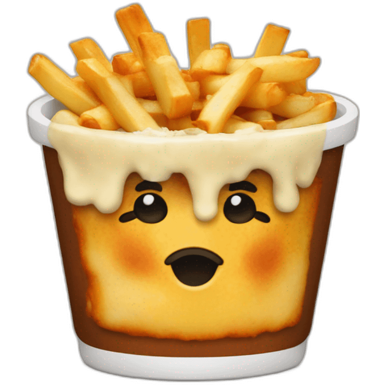 Poutine qui mange une poutine emoji