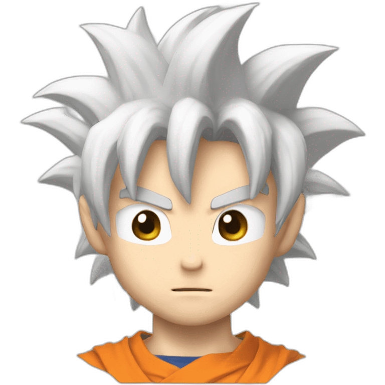 goku white hair face emoji