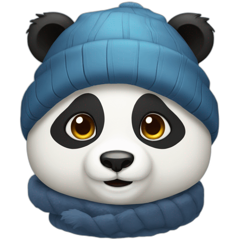 winter panda emoji