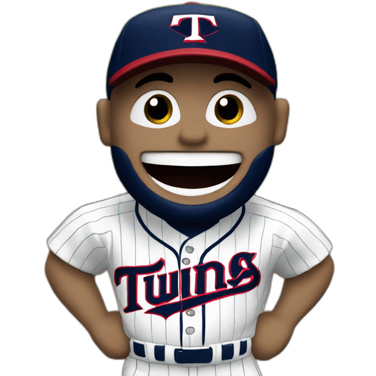 Happy Minnesota Twins fan emoji