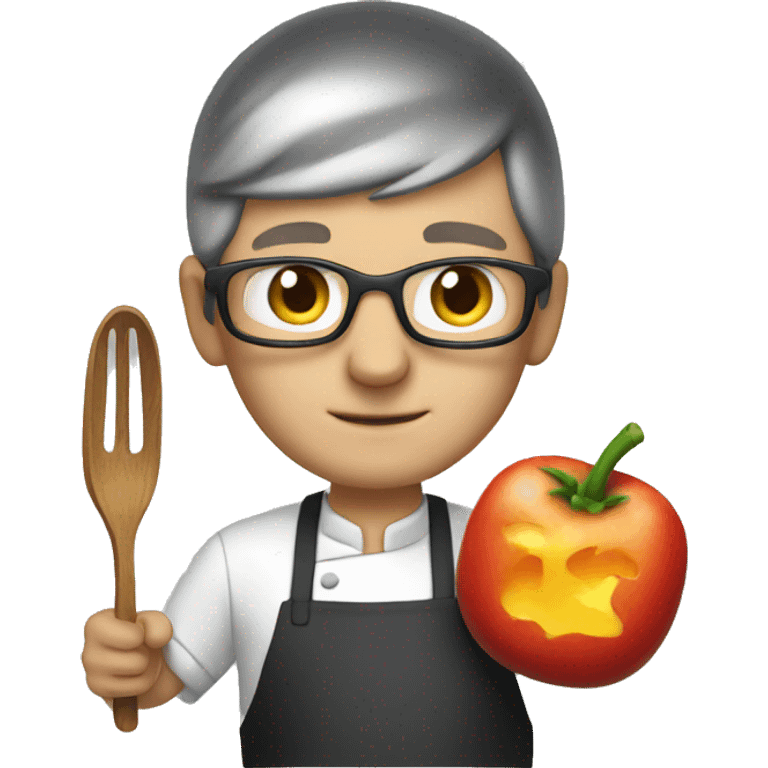 Tim Cook cooking emoji