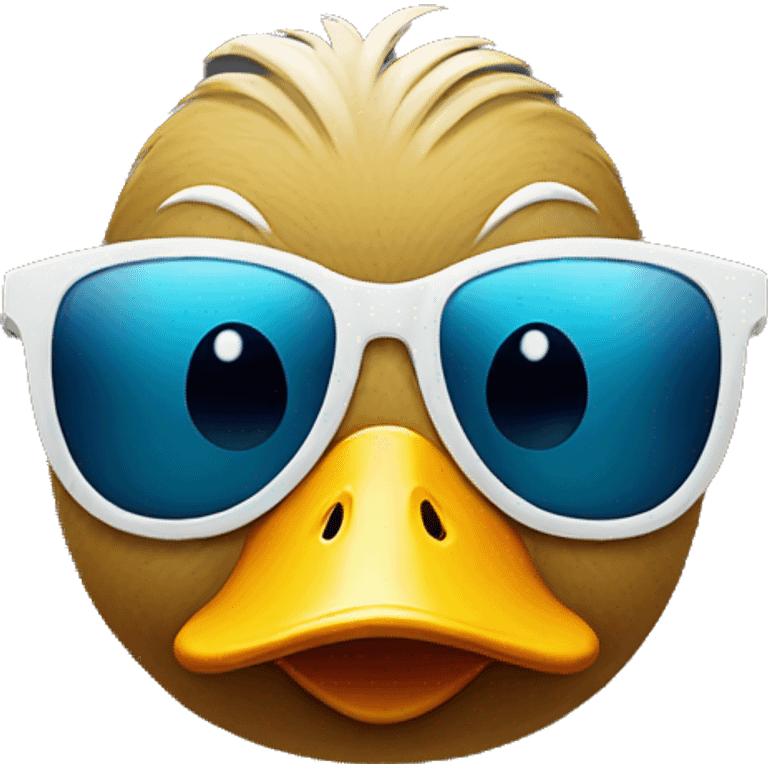 Duck wearing sunglasses emoji