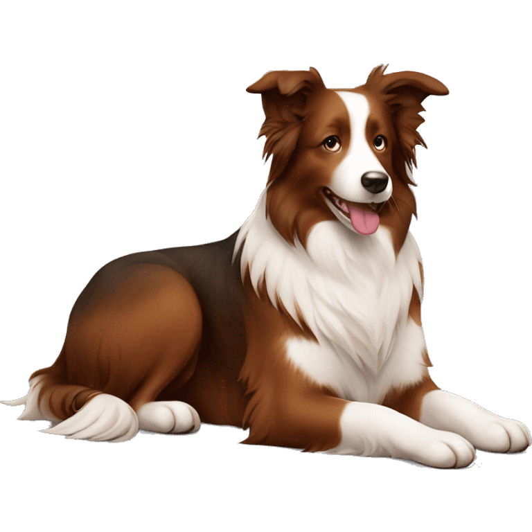 Border collie laranja avermelhado emoji