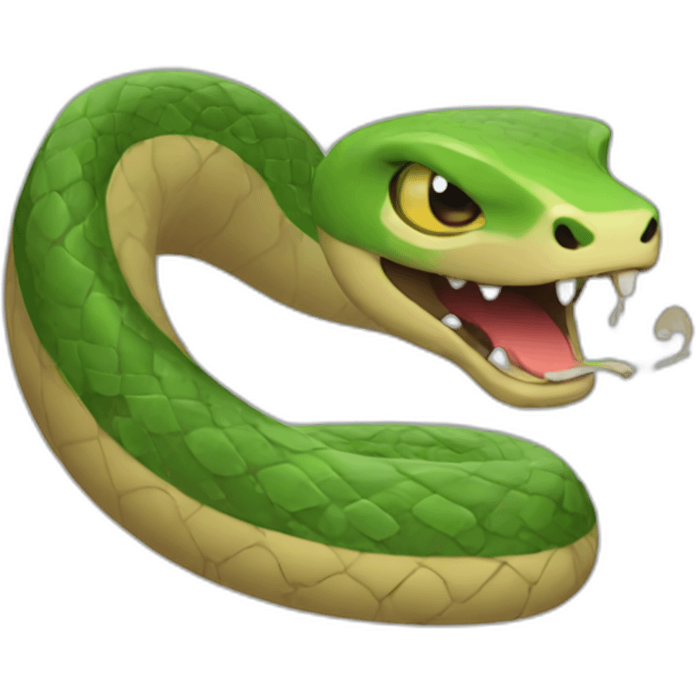 Angry cute snake emoji