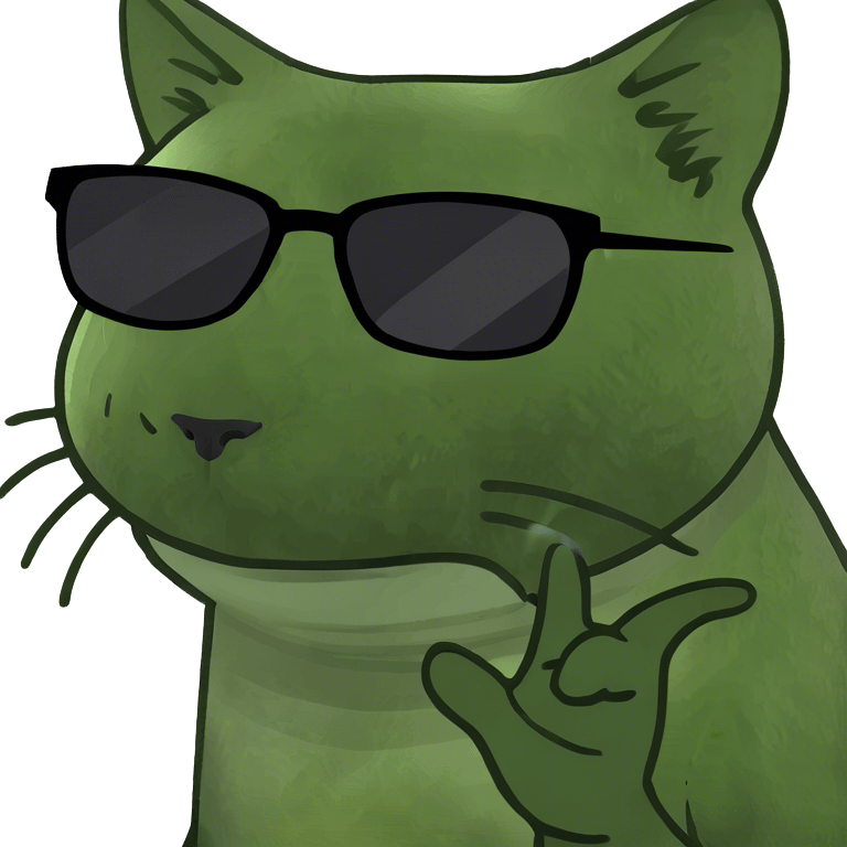 Cat with sunglasses emoji