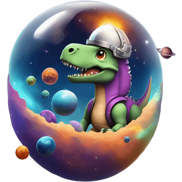 Dinosaur in space emoji