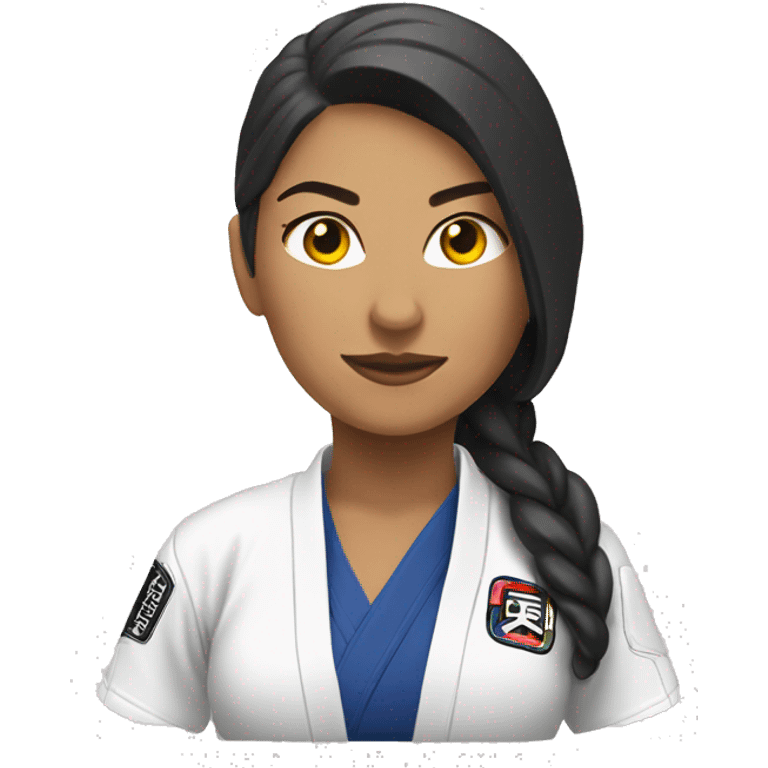 woman jiu jitsu white belt emoji