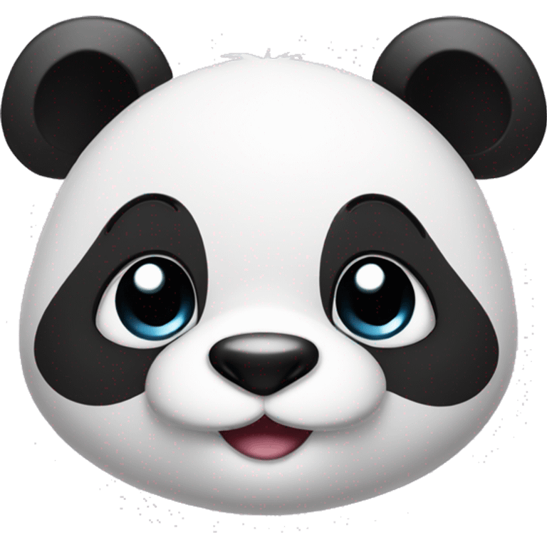 Cute panda with hearts for eyes  emoji