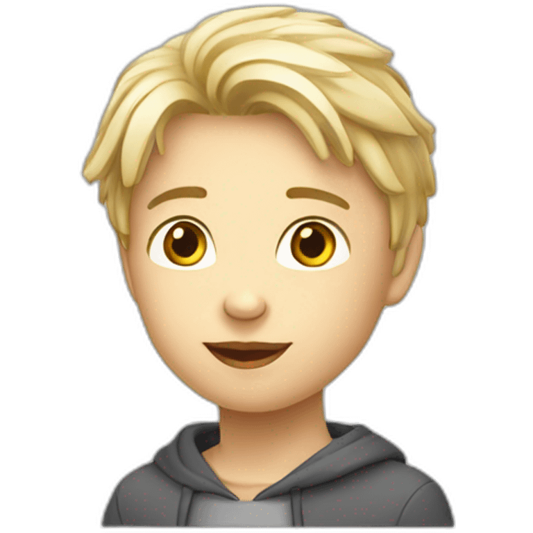 Single 3d young human white vector emoji