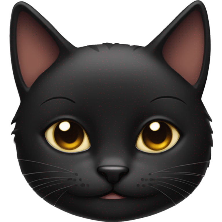 Black cat sticking out middle finger emoji