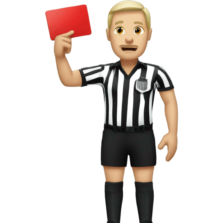 Referee showing a red card emoji