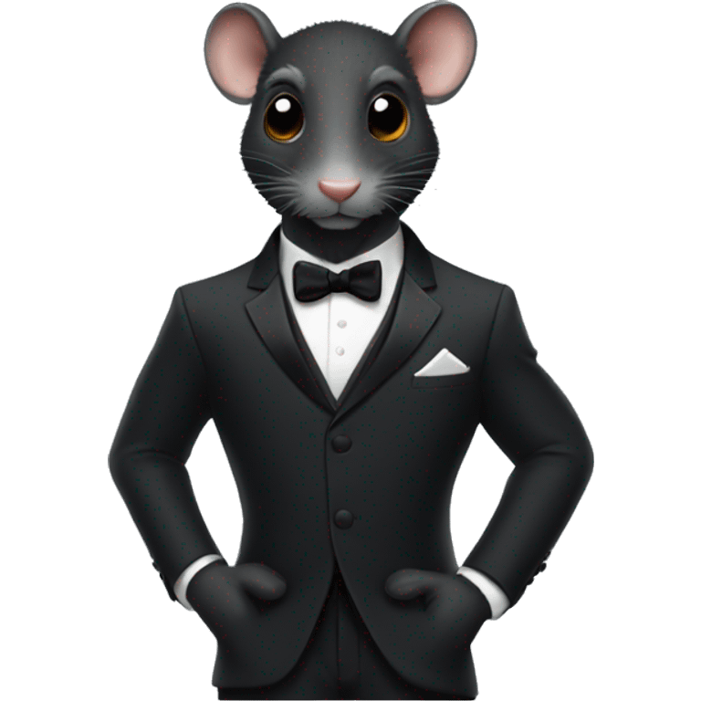 James bond as a black rat emoji