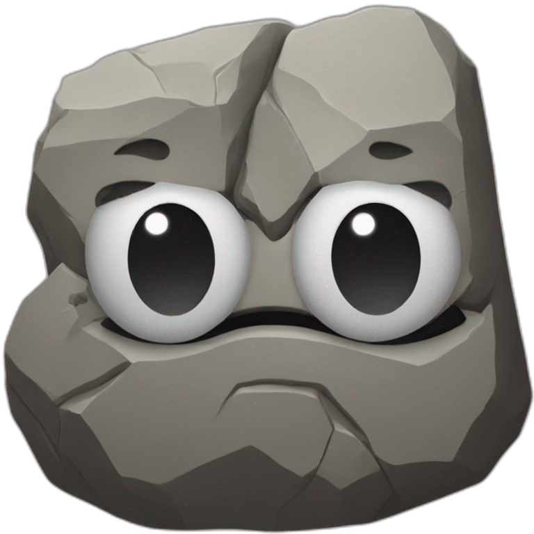 rock with muscles emoji