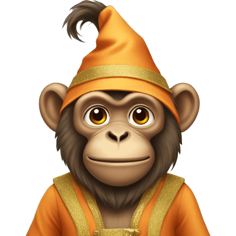 Monkey with costume emoji