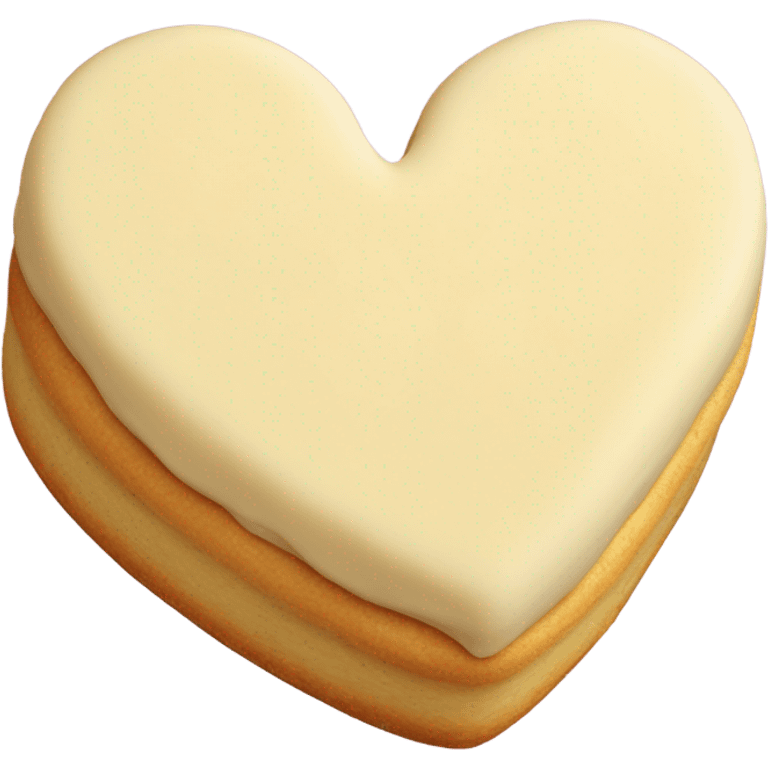 heart shaped biscuit with cheddar icing emoji