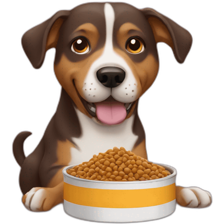 dog eating dog food emoji