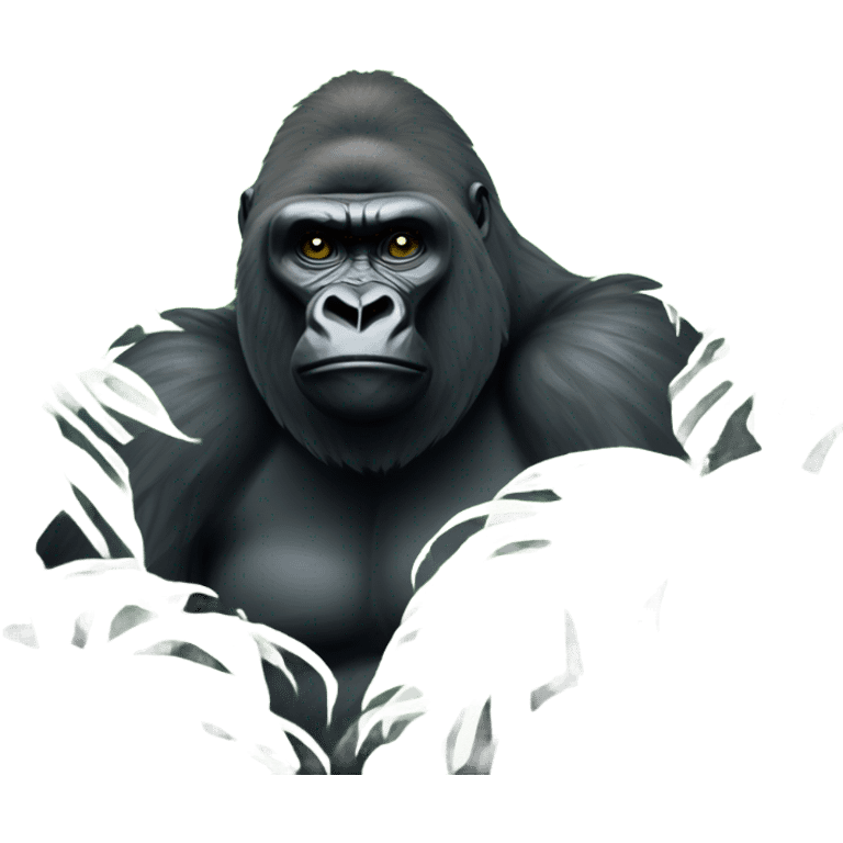 Gorilla in a bush  emoji