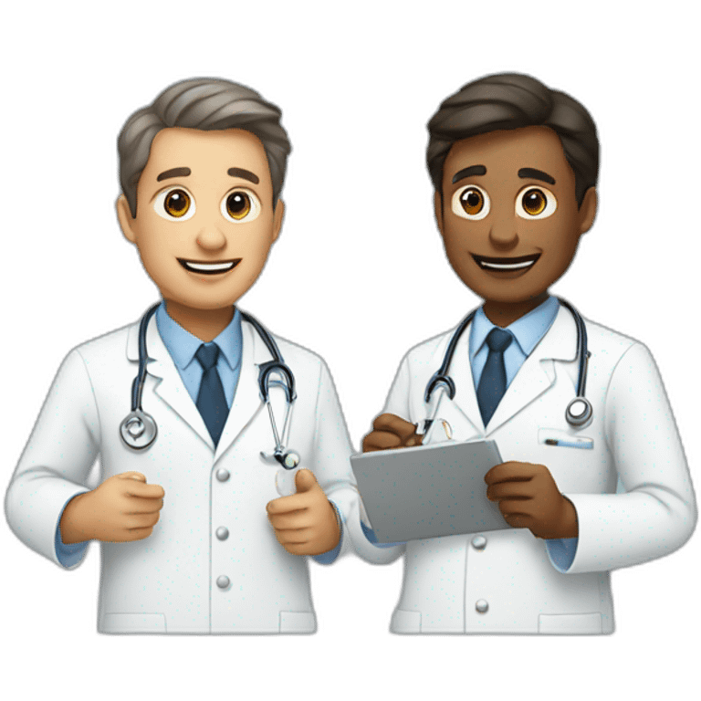 two doctors talking emoji