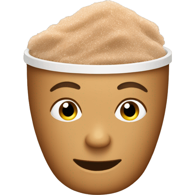 light brown body scrub pot emoji