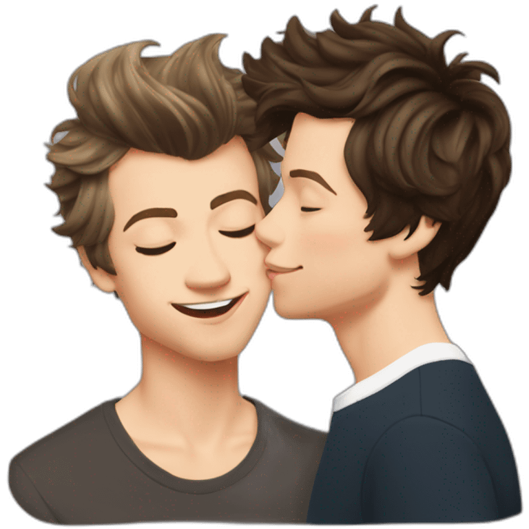 harry styles kisses louis tomlinson emoji