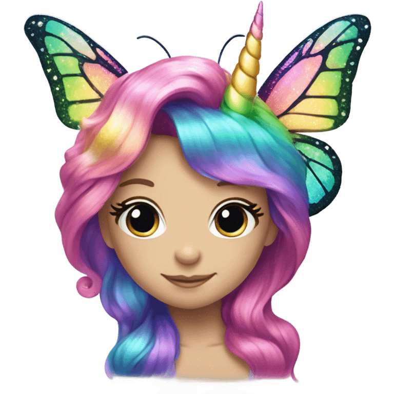 rainbow unicorn horned sparkling butterfly mermaid  emoji