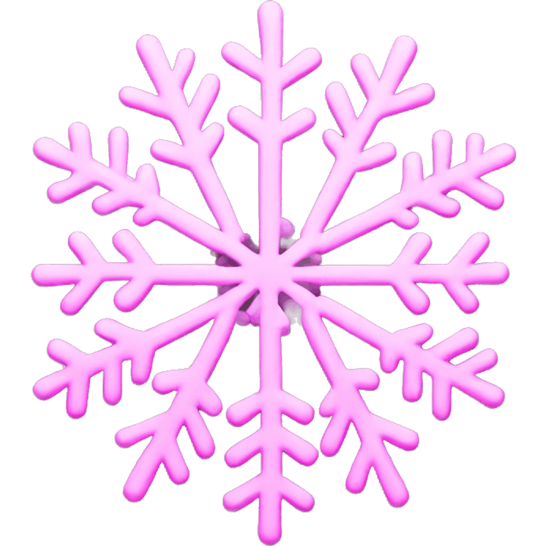 Pink snowflake emoji