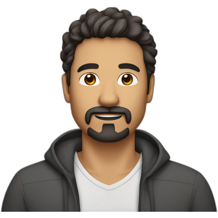 50 year old male with olive skin and dark hair and dark scruffy goatee emoji