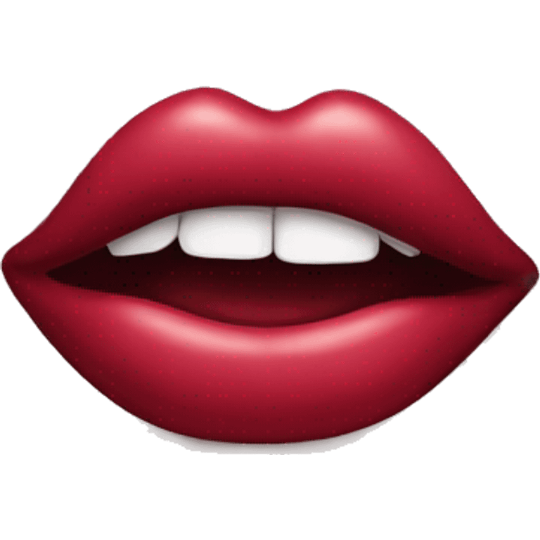 Labios mordidos  emoji