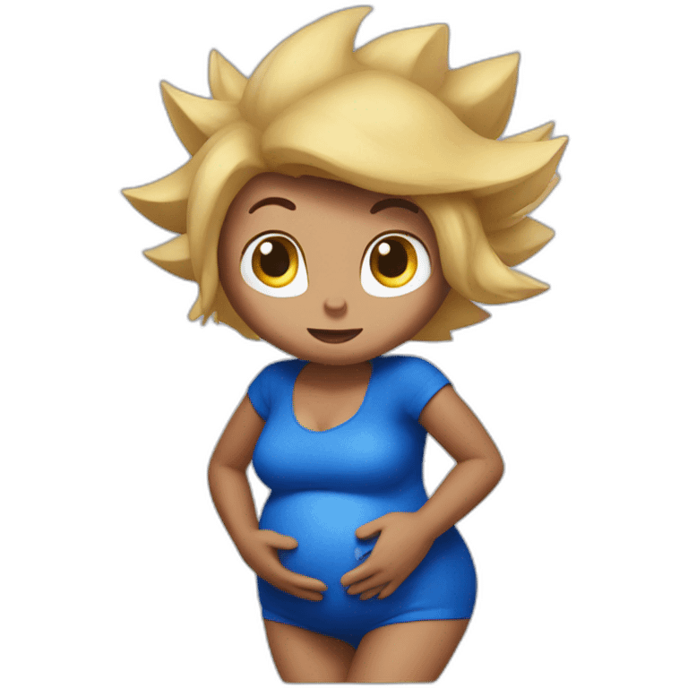 pregnant sonic the hedgehog emoji