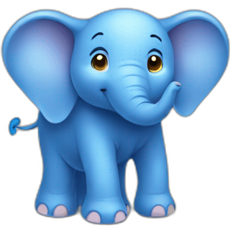 little blue elephant  emoji